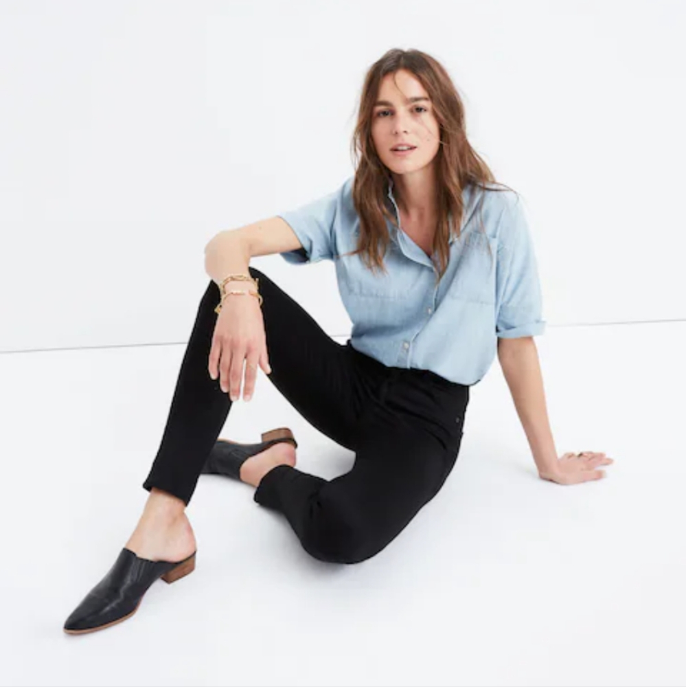 ⭐Madewell Carbondale Wash Black Skinny Jeans High Rise 10" Size 28⭐